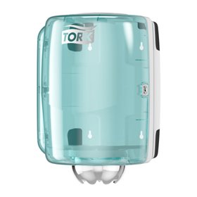 Tork Centerfeed Cleaning Paper Dispenser White-Turquoise Plastic Performance-Line -Horecavoordeel.com-