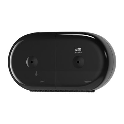 Tork SmartOne Mini Twin Toilet Paper Dispenser Black Plastic Elevation-Line -Horecavoordeel.com-