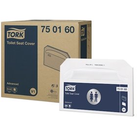 Tork Toiletbril Afdekhoes Wit 42x36cm 20x250 Stuks - Systeem V1 -Horecavoordeel.com-