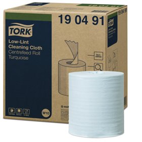 Tork Low-Lint Roll Cleaning Cloth 1-ply Turquoise 60mtr-16.5cm -Horecavoordeel.com-