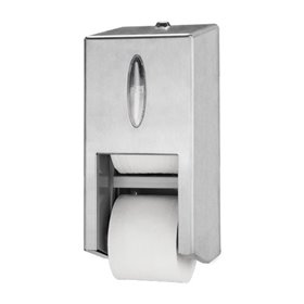 Tork Twin Hulsloos Mid-size Toiletpapier Dispenser RVS - Systeem T7 -Horecavoordeel.com-