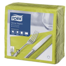 Tork Dinner Napkin Advanced 2-ply Lime 39x39cm ¼-fold -Horecavoordeel.com-