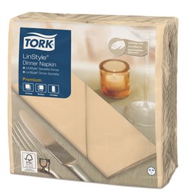 Tork LinStyle Dinner Napkin Premium 1-ply Sand 39x39cm 1/8-fold -Horecavoordeel.com-