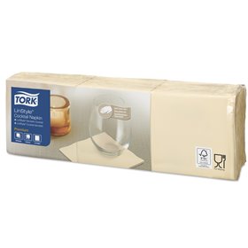 Tork LinStyle Cocktail Napkin Premium 1-ply Cream 23x23cm ¼-fold -Horecavoordeel.com-