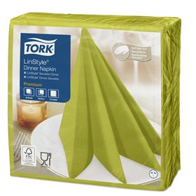 Tork LinStyle Dinner Napkin Premium 1-ply Pistachio 39x39cm ¼-fold -Horecavoordeel.com-