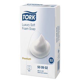 Tork Luxe Soft Foam Soap Transparent Perfumed 800ml per Bottle -Horecavoordeel.com-