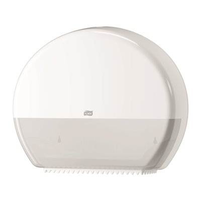 Tork Jumbo Toilet Paper Dispenser White Plastic Elevation-Line -Horecavoordeel.com-