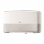 Tork Twin Mini Jumbo Toilet Paper Dispenser White Plastic Elevation-Line -Horecavoordeel.com-