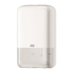 Tork Folded Toilet Paper Dispenser White Plastic Elevation-Line -Horecavoordeel.com-