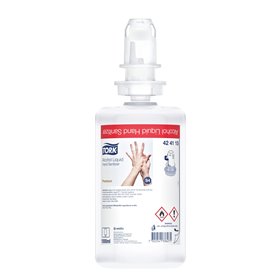 Tork Liquid Alcohol for Hand Disinfection Transparent 1 Liter per Bottle -Horecavoordeel.com-