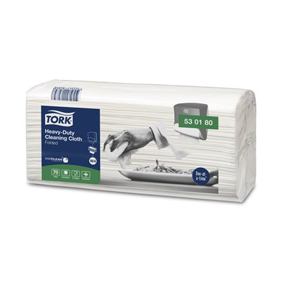 Tork Heavy-Duty Folded Cleaning Cloth XL White 1-ply 61.5x35.5cm -Horecavoordeel.com-