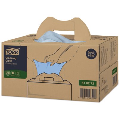 Tork Cleaning Handy Box Cleaning Cloth 1-ply Blue 41.5x35.5cm -Horecavoordeel.com-