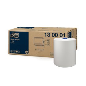 Tork Basic roll of Cleaning paper 1-ply White 250mtr - 19.5cm -Horecavoordeel.com-