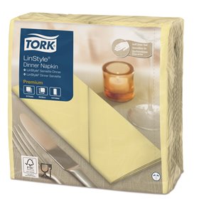 Tork LinStyle Dinner Napkin Premium 1-ply Champagne 39x39cm 1/8-fold -Horecavoordeel.com-