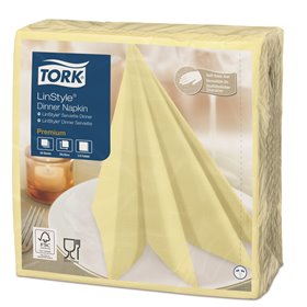 Tork LinStyle Dinner Napkin Premium 1-ply Champagne 39x39cm ¼-fold -Horecavoordeel.com-