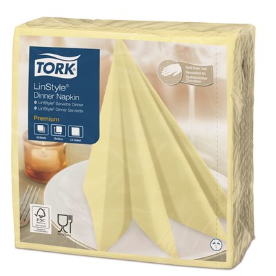 Tork LinStyle Dinner Napkin Premium 1-ply Champagne 39x39cm ¼-fold -Horecavoordeel.com-