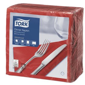 Tork Dinner Napkin Advanced 2-ply Red 39x39cm ¼-fold -Horecavoordeel.com-