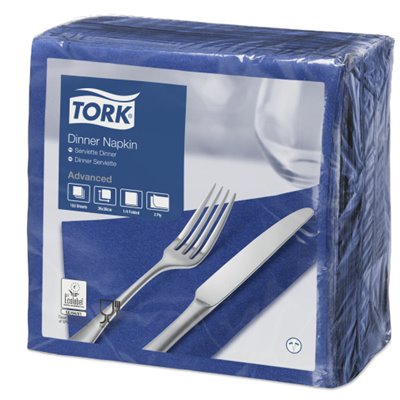 Tork Dinner Napkin Advanced 2-ply Dark Blue 39x39cm ¼-fold -Horecavoordeel.com-