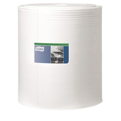 Tork Cleaning Rol Reinigingsdoek 1-laags Wit 380 Meter - Systeem W1 -Horecavoordeel.com-