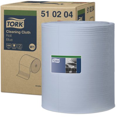 Tork Cleaning Rol Reinigingsdoek 1-laags Blauw 380 Meter - Systeem W1 -Horecavoordeel.com-