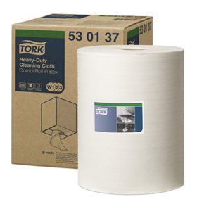 Tork Heavy-Duty Combi Roll Cleaning Cloth White 106.4mtr - 32cm -Horecavoordeel.com-