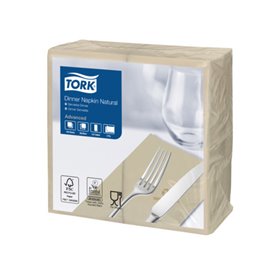 Tork Dinner Napkin Enviromental Print Advanced 2-ply Natural 39x39cm -Horecavoordeel.com-