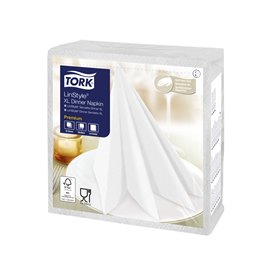 Tork LinStyle Dinner Napkin XL 1-ply White 48x48cm ¼-fold -Horecavoordeel.com-