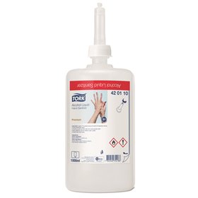 Tork Liquid Alcohol for Hand Disinfection Transparent 1 Liter per Bottle -Horecavoordeel.com-