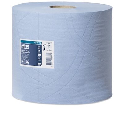 Tork Heavy-Duty Rol Poetspapier 2-laags Blauw 170 Meter - 23,5cm - Systeem W1/W2 -Horecavoordeel.com-