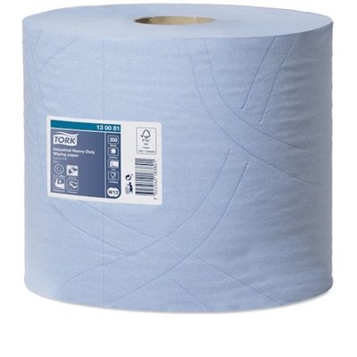 Tork Industrial Heavy-Duty Combi Rol Poetspapier 3-laags Blauw 119 Meter - 24cm - Systeem W1/W2 -Horecavoordeel.com-