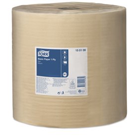 Tork Basic Paper 1-laags Bruin 1.000 Meter - 33cm - Systeem W1 -Horecavoordeel.com-