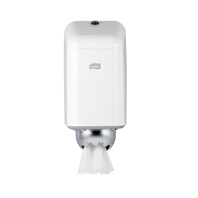 Tork Mini Centerfeed Cleaning Paper Dispenser White Metal -Horecavoordeel.com-