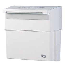 Tork Compact-Box Waste Bin White Plastic -Horecavoordeel.com-