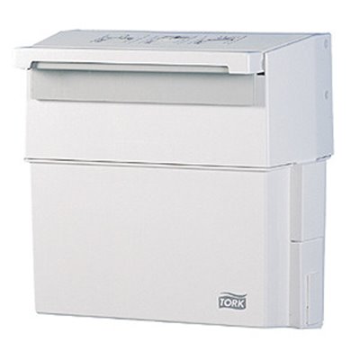 Tork Compact-Box Waste Bin White Plastic -Horecavoordeel.com-