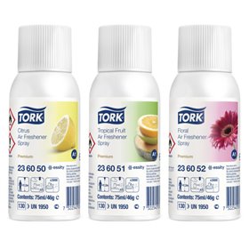 Tork Air Freshener Spray mix package 3 Perfumes Aerosol -Horecavoordeel.com-