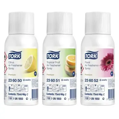 Tork Luchtverfrisser Spray mix pakket 3 Parfums Aerosol - Systeem A1 -Horecavoordeel.com-