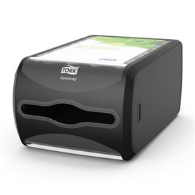 Tork Xpressnap Counter Napkin Dispenser Black Plastic Signature Line -Horecavoordeel.com-