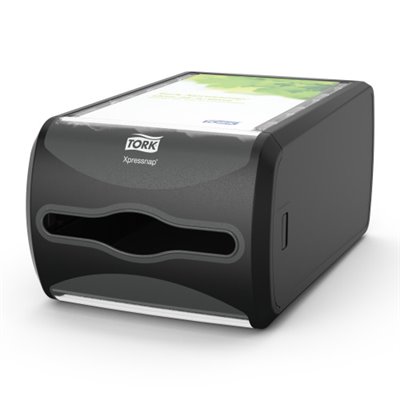 Tork Xpressnap Counter Napkin Dispenser Black Plastic Signature Line -Horecavoordeel.com-