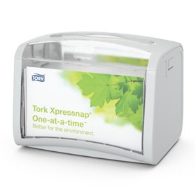 Tork Xpressnap Tabletop Napkin Dispenser Gray Plastic Signature Line -Horecavoordeel.com-