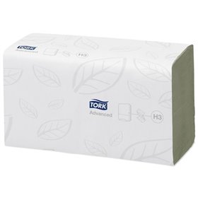 Tork Z-vouw Handdoek Advanced 2-laags Groen 24,8x23cm - Systeem H3 -Horecavoordeel.com-