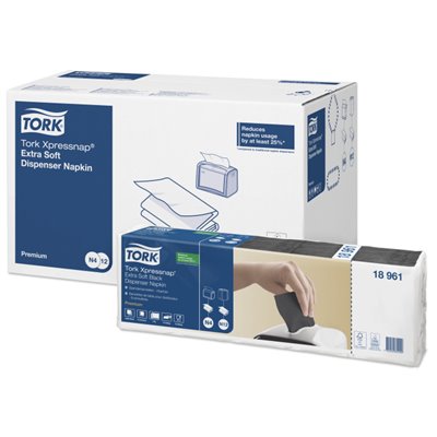 Tork Xpressnap Extra Zachte Dispenserservet Premium 2-laags Zwart 21,3x16,5cm - Systeem N4 -Horecavoordeel.com-