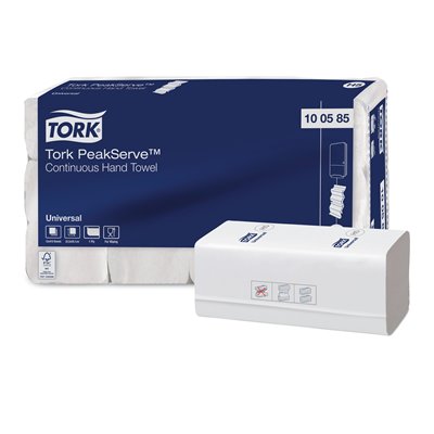 Tork PeakServe Continu Handdoek 1-laags Wit 22,5x8cm - Systeem H5 -Horecavoordeel.com-