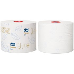 Tork Soft Mid-size Toilet Paper Premium 2-ply White Compact 90mtr - 9.9cm -Horecavoordeel.com-