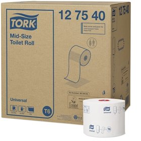 Tork Mid-size Toiletpapier Universal 1-laags Wit Compact 135 Meter - 9,9cm - Systeem T6 -Horecavoordeel.com-