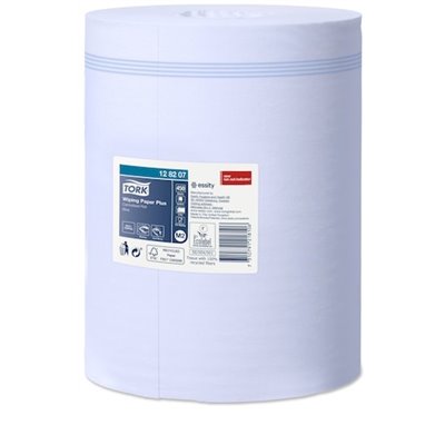 Tork Wiping Plus Centerfeed Cleaning Paper Advanced 2-ply Blue 157.5mtr - 20cm -Horecavoordeel.com-