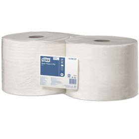 Tork Basic Roll Cleaning Paper 2-ply White 510mtr - 23.5cm -Horecavoordeel.com-