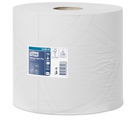 Tork Wiping Plus Combi Rol Poetspapier 2-laags Wit 255 Meter - 23,5cm - Systeem W1/W2 -Horecavoordeel.com-