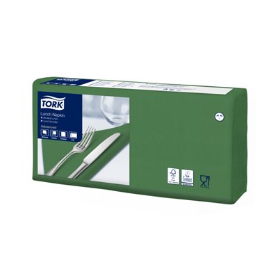 Tork Lunchservet Advanced 2-laags Donkergroen 33x33cm ¼-vouw -Horecavoordeel.com-