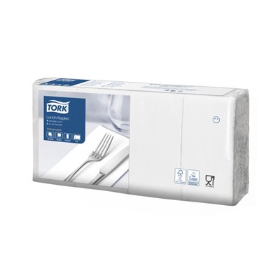 Tork Lunchservet Advanced 2-laags Wit 33x33cm 1/8-vouw -Horecavoordeel.com-