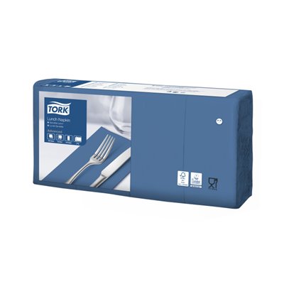 Tork Lunchservet Advanced 2-laags Donkerblauw 33x33cm 1/8-vouw -Horecavoordeel.com-